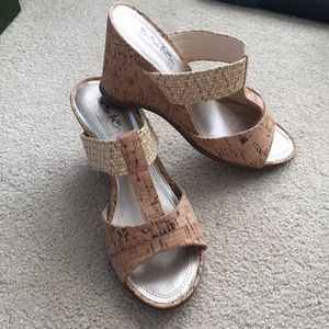 NWT Cork Wedges